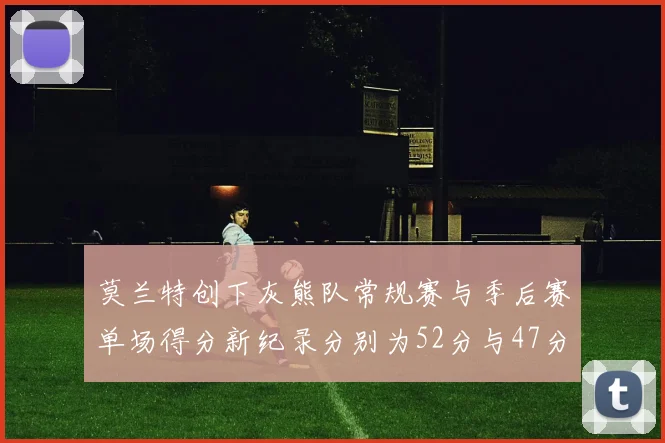莫兰特创下灰熊队常规赛与季后赛单场得分新纪录分别为52分与47分